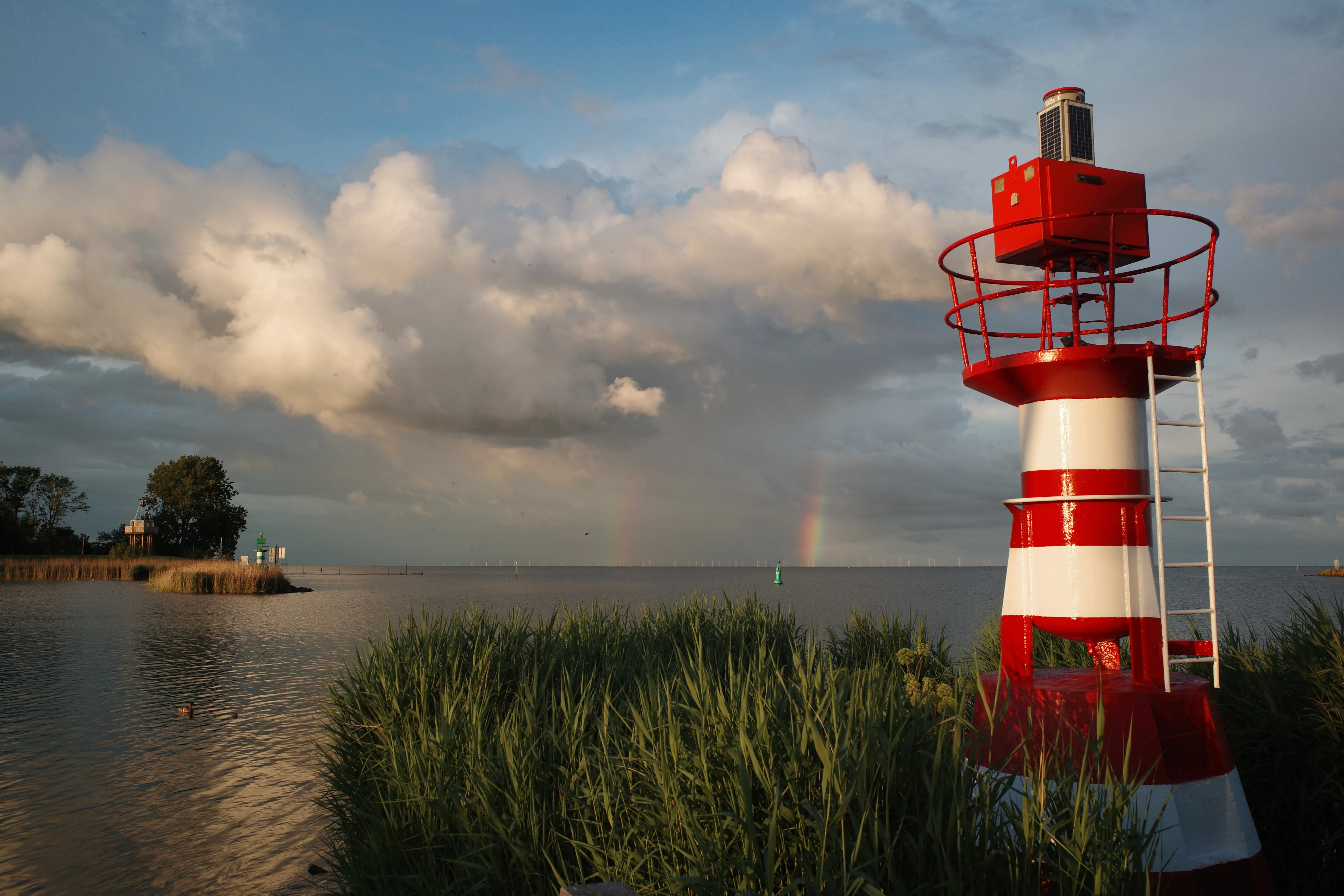 Blick von der Marina Enkhuizen aufs IJsselmeer.