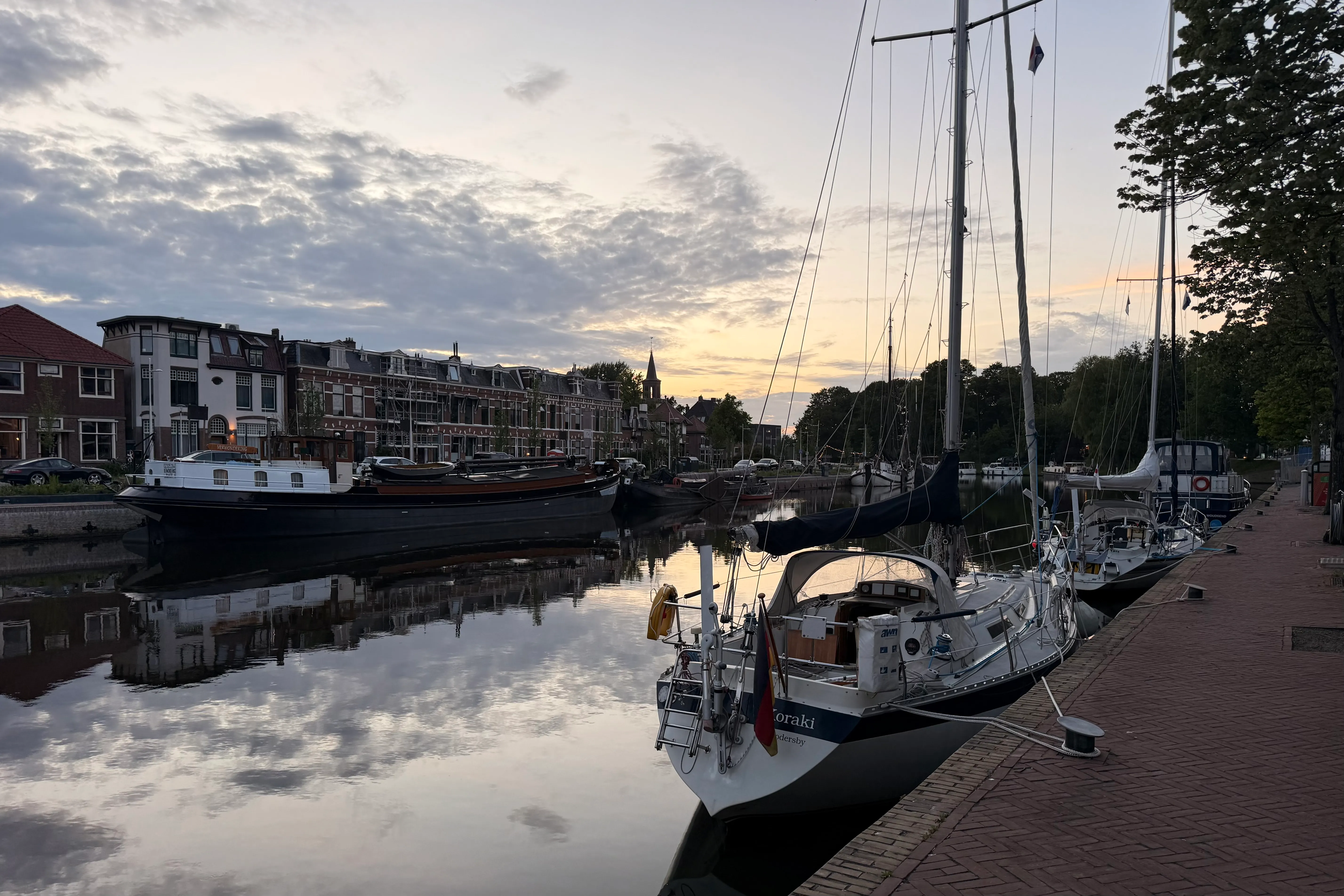 Liegeplatz für die Nacht in Leeuwarden