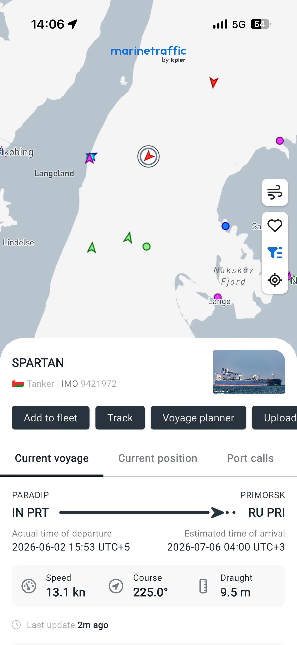 Spartan über AIS